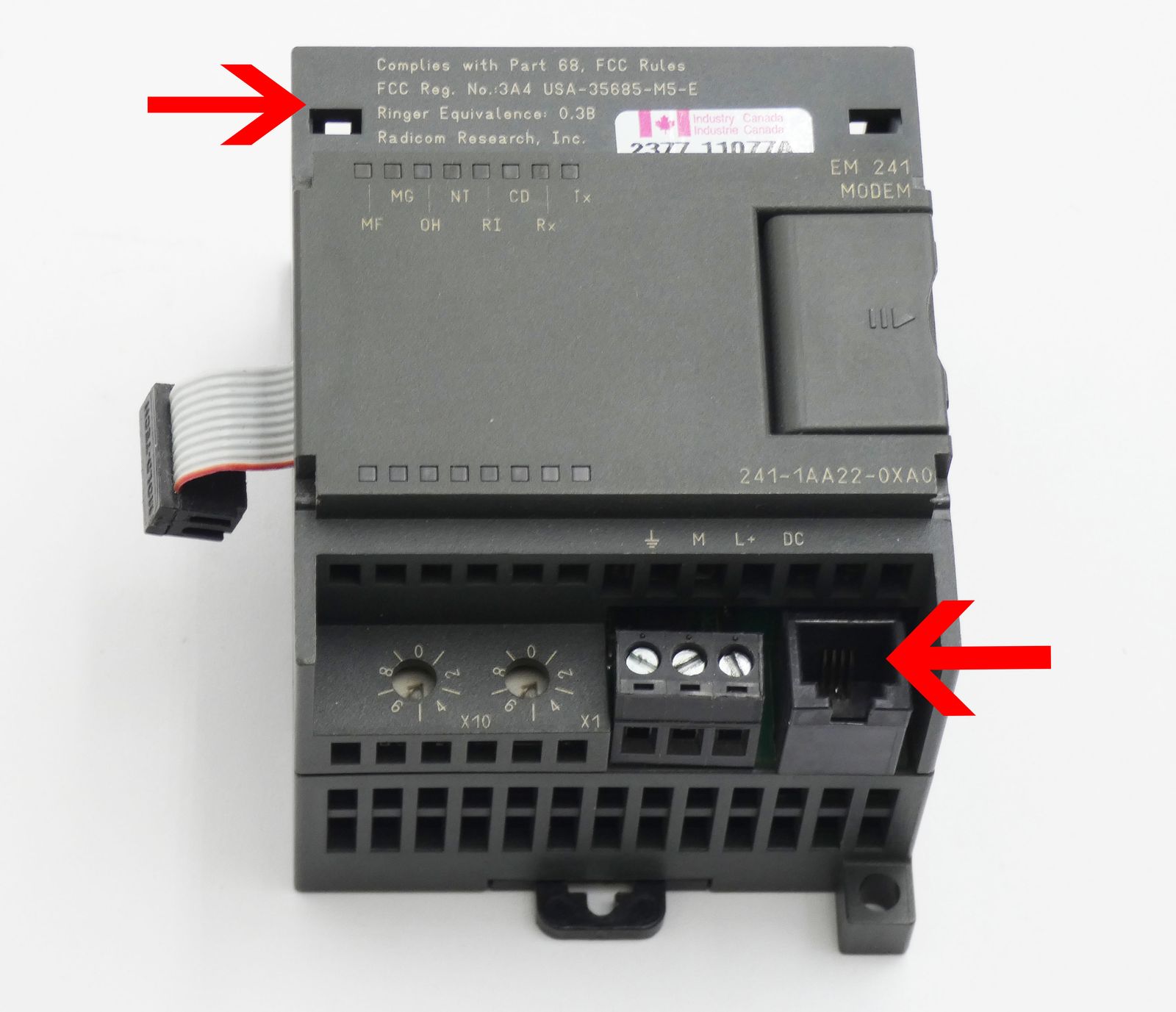 Module dextension Siemens 6ES7241-1AA22-0XA0 EM 241 - Vue 3