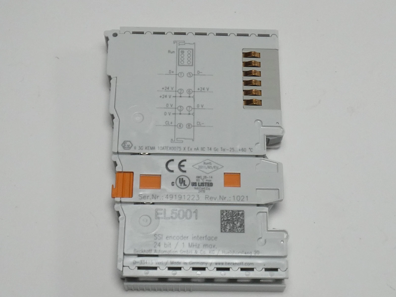 Beckhoff EL5001 EtherCAT Terminal SSI Encoder Interface Module - Vue 9