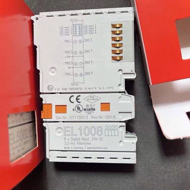 Beckhoff EL1008 EtherCAT 8-Channel Digital Input Terminal 24VDC - 